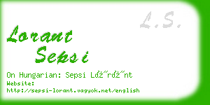 lorant sepsi business card